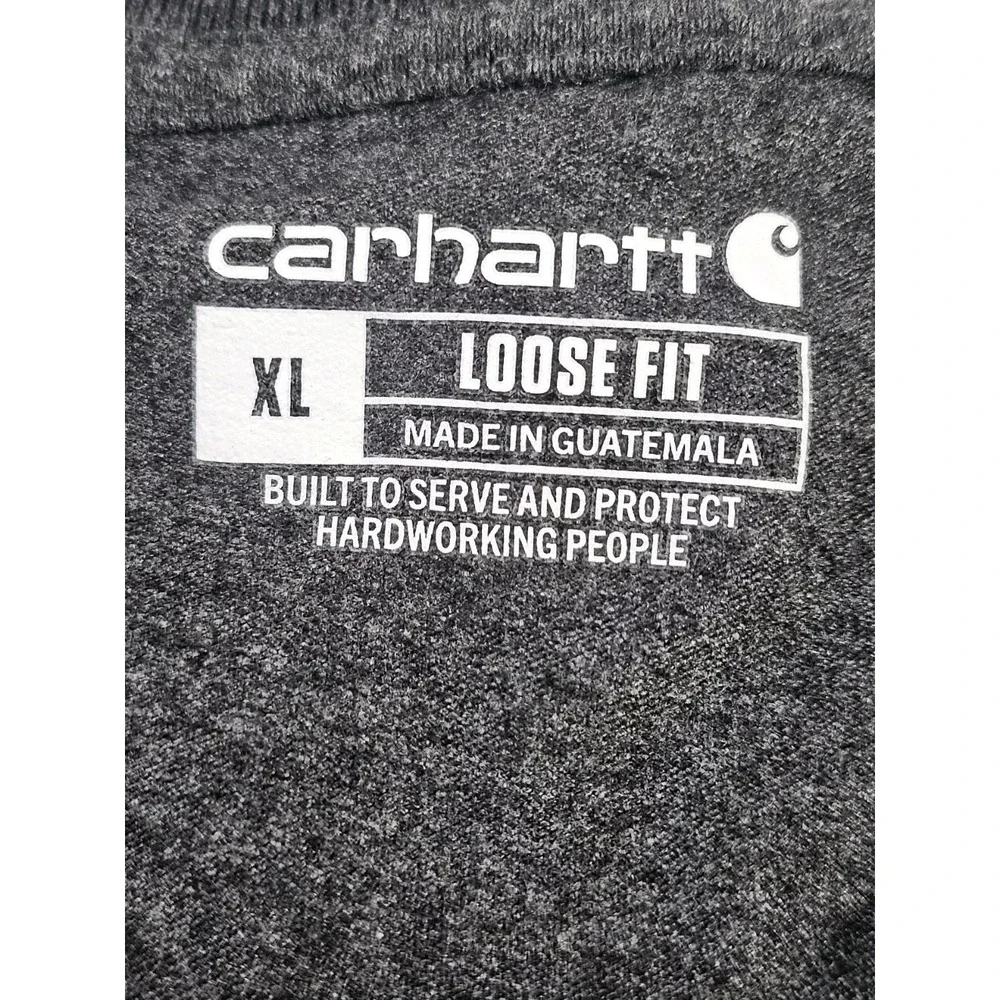 Carhartt K195 Men's XL CRH Carbon Heather Heavyweight short sleeve Losses Fit - Picture 4 of 9